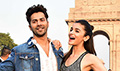 Varun Dhawan and Alia Bhatt promote their film Badrinath Ki Dulhania at India Gate - Badrinath Ki Dulhania Event Photos