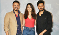 Vivek Oberoi, Ritiesh Deshmukh and Rhea Chakraborty snapped promoting the film 'Bank Chor' - Bank Chor