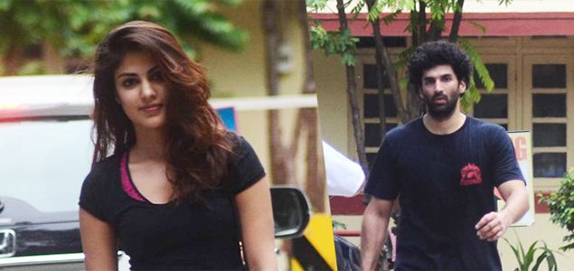 Aditya Roy Kapoor and Rhea Chakraborty snapped post gym in bandra