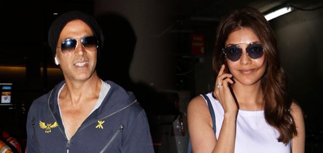Akshay Kumar and Kajal Agarwal snapped at the airport