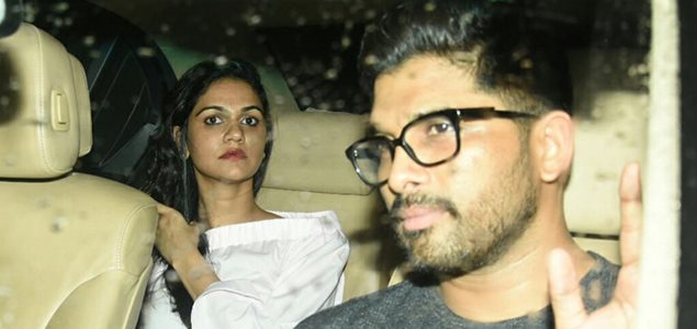 South Superstar Allu Arjun snapped with his wife post dinner at Khar Social