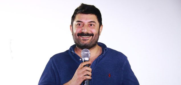 Actor Arvind Swami at Kamala Cinemas for Bogan Success Celebration