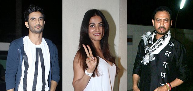 Sushant Singh Rajput and others snapped at the screening of Hindi Medium