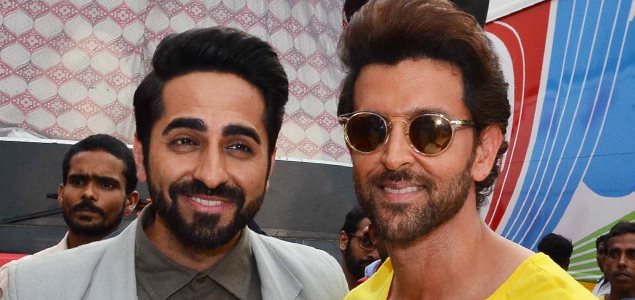 Hrithik Roshan and Ayushmann Khurrana snapped at Mehboob Studio