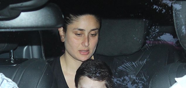Kareena Kapoor Khan snapped with son Taimur Ali Khan at Babita Kapoor's house