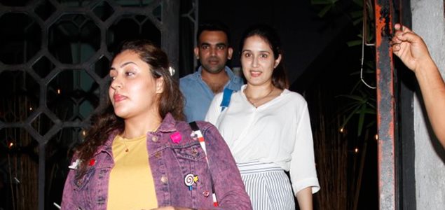Zaheer Khan and Sagarika Ghatge snapped post dinner at The Korner House