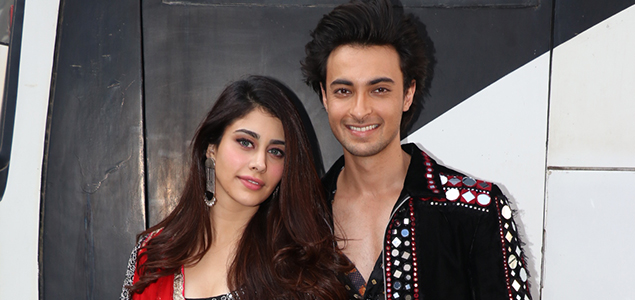 Aayush Sharma and Warina Hussain snapped during LoveYatri promotions