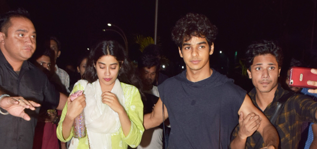 Ishaan Khattar and Janhvi Kapoor snapped at PVR juhu
