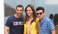 John Abraham, Manoj Bajpayee and Aisha Sharma snapped during media interaction for their film Satyamave Jayate - Satyameva Jayate Event Photos