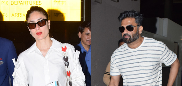 Kareena Kapoor and Sunil Shetty snapped at the airport