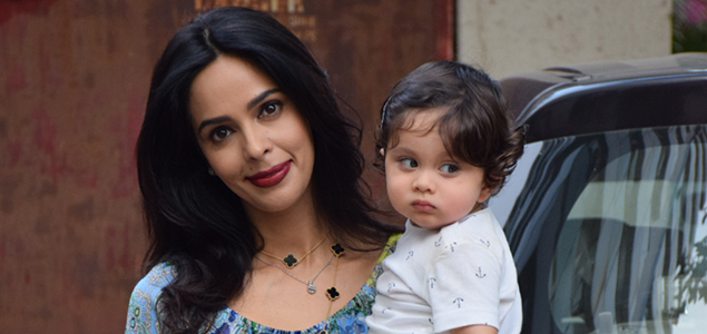 Mallika Sherawat Snapped with her cute nephew in suburbs