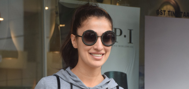 Raai Laxmi snapped post a salon session in Juhu