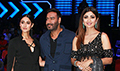 Raid stars Ajay Devgn and Ileana D'cruz snapped with Shilpa Shetty on Super Dancer 2 sets - Raid Event Photos