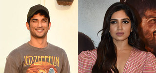 Bhumi Pednekar and Sushant Singh Rajput snapped during media interactions for their film Sonchiriya