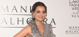 Dia Mirza snapped at the Lakme Fashion Week 2019