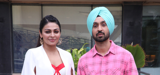 Diljit Dosanjh and Neeru Bajwa snapped promoting her film Shadaa 