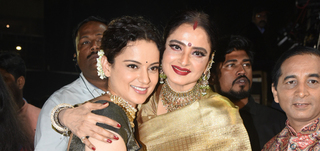 Kangana Ranaut, Rekha and others grace the Maharashtra ceremony