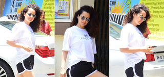 Kangana Ranaut snapped in Bandra