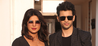 Priyanka Chopra Jonas, Rohit Saraf and Farhan Akhtar snapped promoting their film The Sky Is Pink