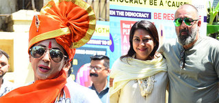 Sanjay Dutt, Priya Dutt and Urmila Matondka snapped at Election Office