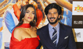 Sonam Kapoor and Dulquer Salmaan snapped attending the trailer launch of her film The Zoya Factor - Zoya Factor Event Photos