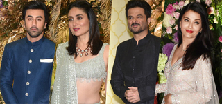 Celebs Grace Armaan Jain and Anissa Malhotra's Wedding Reception