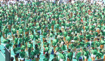 Mumbai children dressed as trees create world record 