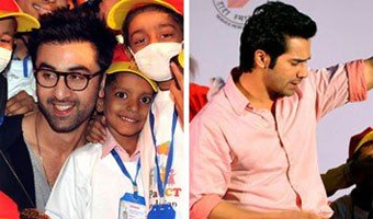 Ranbir, Varun celebrate X mas with cancer struck kids