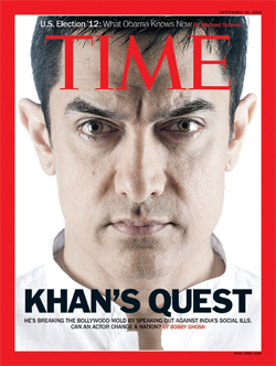 Aamir Khan on Time cover as Indias first superstar activist