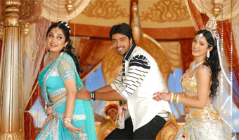 Naresh dances with Ramya Krishna in Chiru song remake