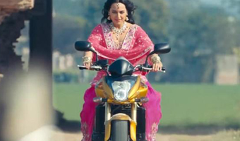 Sonakshi gets bike riding lesson from Ajay