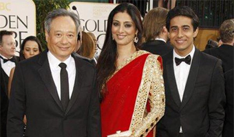 Tabu, Suraj Sharma walk Golden Globe red carpet