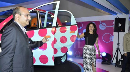 Masaba unveils self designed Tata Nano car