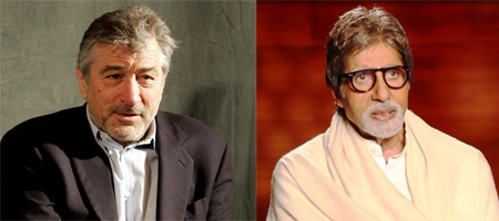 Robert De Niro listens to Big B in Goa