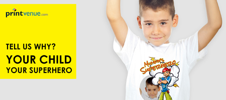 Customise superhero t shirts for your child