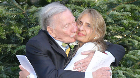 Leslie Phillips weds for third time