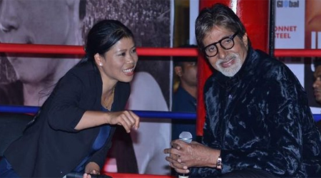 Big B unveils Mary Koms autobiography