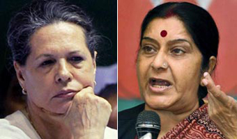 Sushma Swaraj more admired than Sonia Gandhi