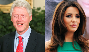 Bill Clinton congratulates Eva Longoria