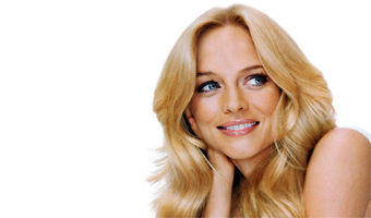 Heather Graham displays yoga skills