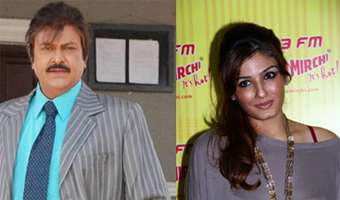 Mohan Babu with Raveena Tandon 