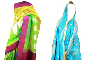 Make a statement with hand woven saris 