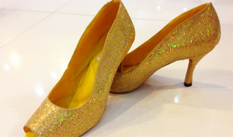 Brides walk in style with designer stilettos