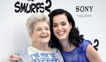 Katy Perrys grandmother attends Smurfs 2 premiere