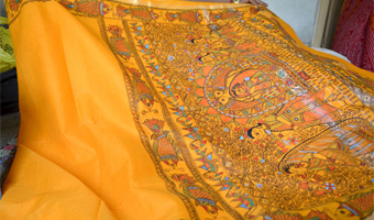Look gorgeous in saris inspired by Madhubani paintings