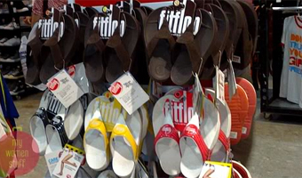 Hand sewn flip flops for spa, holiday 