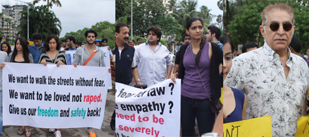 Celebs stage silent protest post gang rape