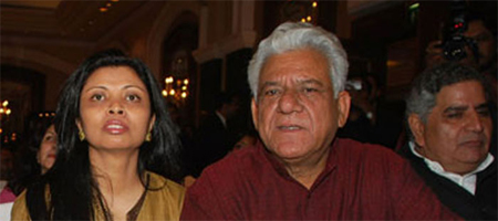 Om Puri lying about being out of town, alleges wife