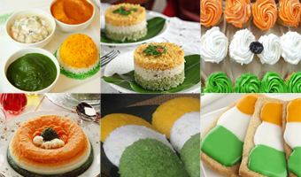 Tri coloured recipes for I Day 