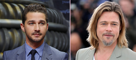 Pitt bonds with Labeouf in forest